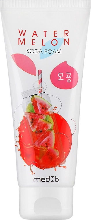 Med B Пенка с содой для умывания лица с экстрактом арбуза Watermelon Soda Foam - фото N1