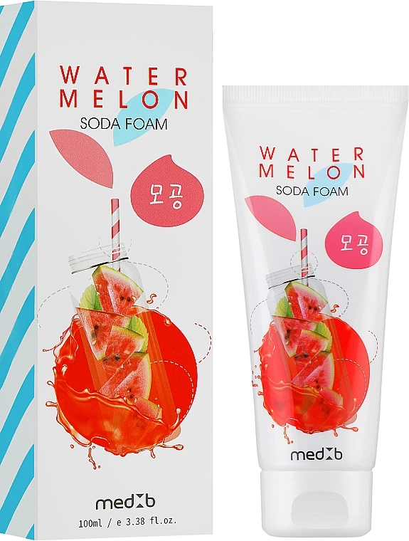 Med B Пенка с содой для умывания лица с экстрактом арбуза Watermelon Soda Foam - фото N2