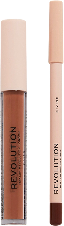 Makeup Revolution Lip Contour Kit Divine (lip/gloss/3ml + lip/pencil/1g) Набір для макіяжу губ - фото N2