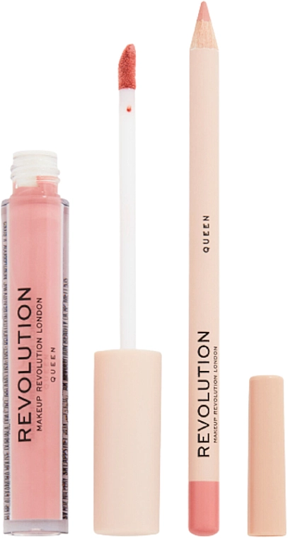 Makeup Revolution Lip Contour Kit Queen (lip/gloss/3ml + lip/pencil/1g) Набір для макіяжу губ - фото N2