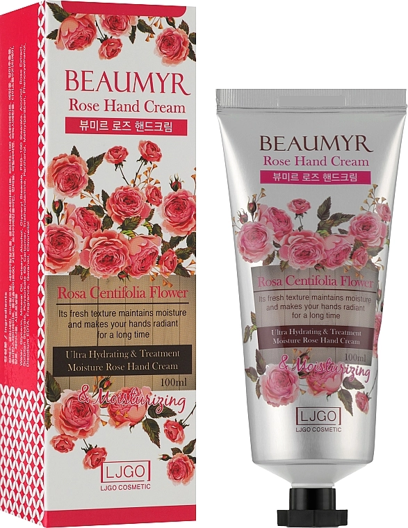 Beaumyr Увлажняющий крем для рук с экстрактом розы Rose Hand Cream - фото N2