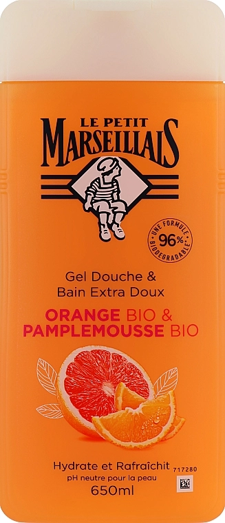 Le Petit Marseillais Гель для душа "Апельсин и Грейпфрут" Orange Bio & Pamplemousse - фото N3