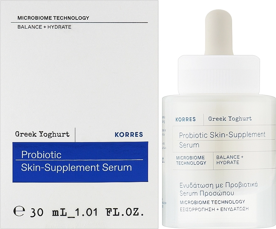 Korres Сыворотка для лица с пробиотиками Greek Yoghurt Probiotic Skin-Supplement Serum - фото N2