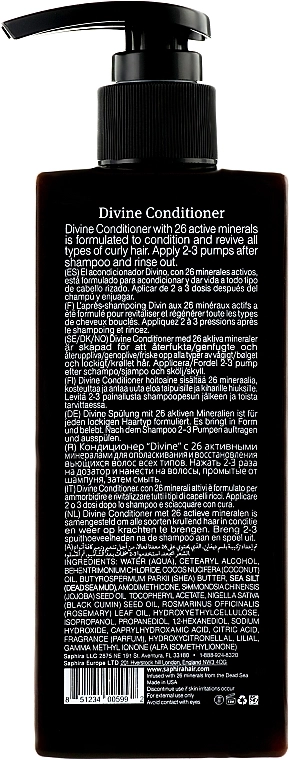 Saphira Кондиционер для кудрявых волос Divine Curly Conditioner - фото N4