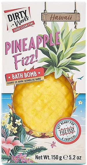 Dirty Works Бомбочка для ванни "Ананас" Pineapple Fizz Bath Bomb - фото N1