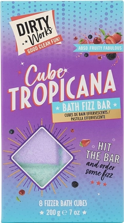 Dirty Works Шипучие кубики для ванны Cube Tropicana Bath Fizz Bar - фото N1