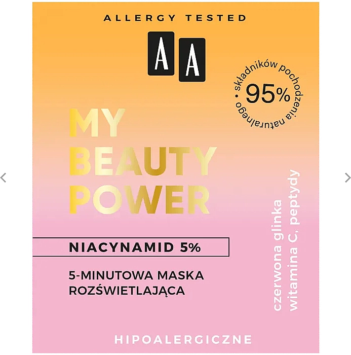 AA 5-минутная осветляющая маска для лица My Beauty Power Illuminating Mask - фото N4