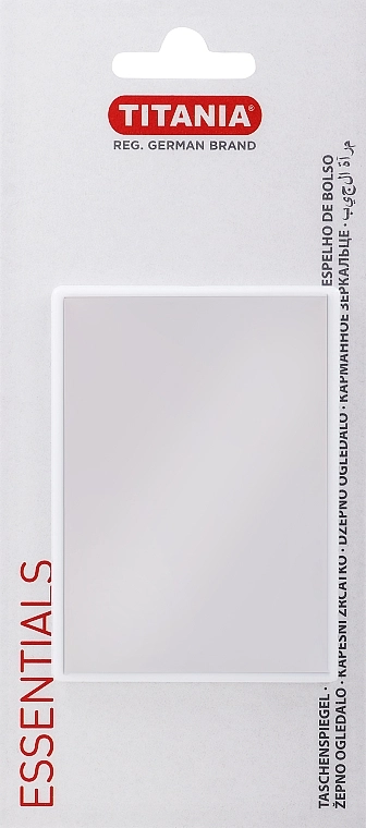 Titania Карманное зеркальце 8.5х6 см, белое Square Pocket Mirror - фото N1