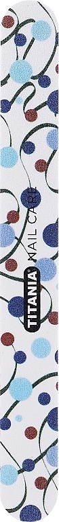 Titania Пилочка для нігтів "Retro" 1227, двостороння, з синім принтом Nail File - фото N1