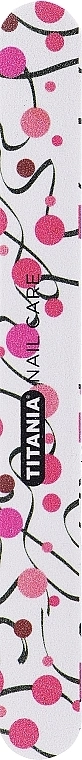 Titania Пилочка для нігтів "Retro" 1227, двостороння, з рожевим принтом Nail File - фото N1