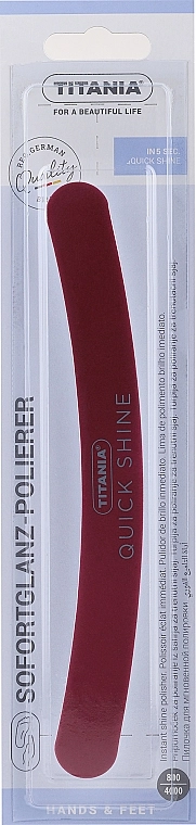 Titania Полірувальник для нігтів "Швидкий блиск" 800/4000 грит, 17,5 см Nail File Quick Shine - фото N1
