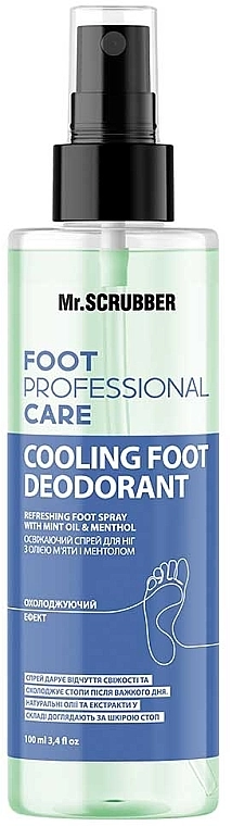 Mr.Scrubber Освіжальний спрей для ніг з олією м'яти та ментолом Foot Professional Care - фото N1