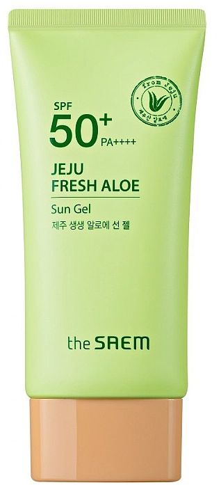 The Saem Сонцезахисний крем-гель з алое Jeju Fresh Aloe Sun Gel SPF50+ PA++++ - фото N1