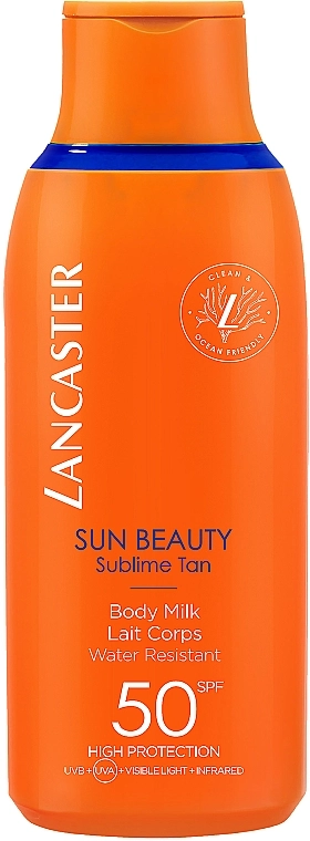 Lancaster Водостійке сонцезахисне молочко для тіла Sun Beauty Sublime Tan Body Milk SPF50 - фото N1