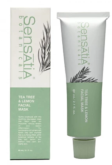 Sensatia Botanicals Маска для обличчя "Чайне дерево та лимон" Tea Tree & Lemon Facial Mask - фото N1