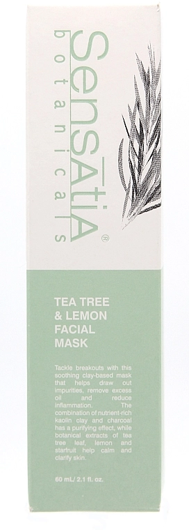 Sensatia Botanicals Маска для лица "Чайное дерево и лимон" Tea Tree & Lemon Facial Mask - фото N2