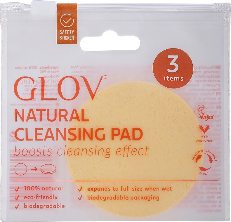Glov Багаторазові диски для зняття макіяжу, 3 шт. Natural Cleansing Pads - фото N1
