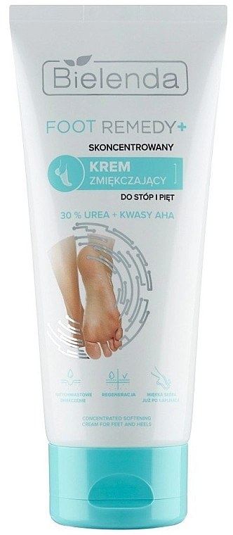 Bielenda Концентрований пом'якшувальний крем для ніг і п'ят 30 % UREA + AHA-кислоти Foot Remedy - фото N1