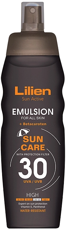 Lilien Сонцезахисна емульсія для тіла Sun Active Emulsion SPF 30 - фото N1
