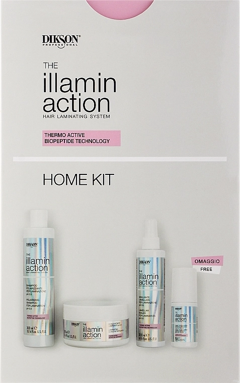 Dikson Набір Illaminaction Home Kit (shmp/300ml + conc/300ml + cr/200ml + spray/80ml) - фото N1