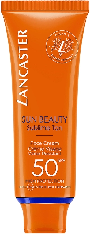 Lancaster Солнцезащитный водостойкий крем для лица Sun Beauty SPF50 - фото N1