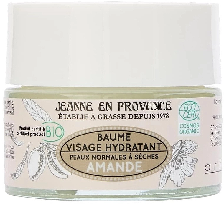 Jeanne en Provence Зволожувальний бальзам для обличчя з мигдалем BIO Almond Moisturizing Face Balm - фото N1