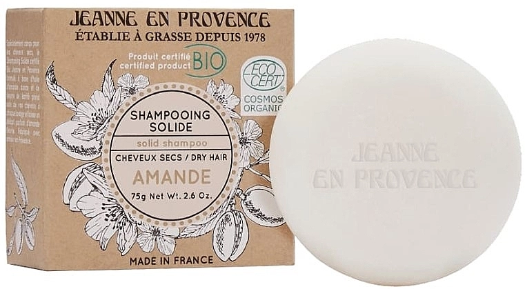 Jeanne en Provence Твердий шампунь з мигдалем BIO Almond Solid Shampoo - фото N1