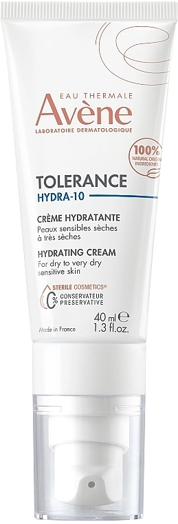 Avene Увлажняющий крем для лица с гиалуроновой кислотой и термальной водой Tolerance Hydra-10 Hydrating Cream - фото N1