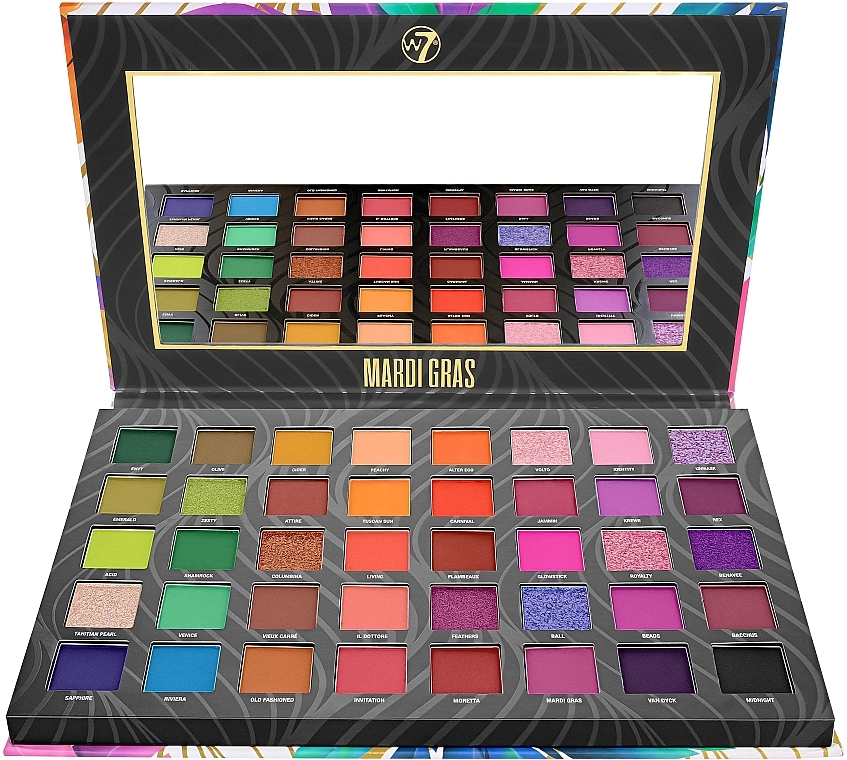 W7 Mardi Gras Eyeshadow Palette Палетка тіней для повік - фото N1