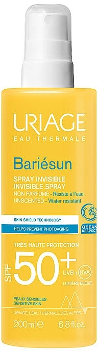 Uriage Невидимый защитный спрей для лица и тела Bariesun Protective Spray SPF 50 - фото N1