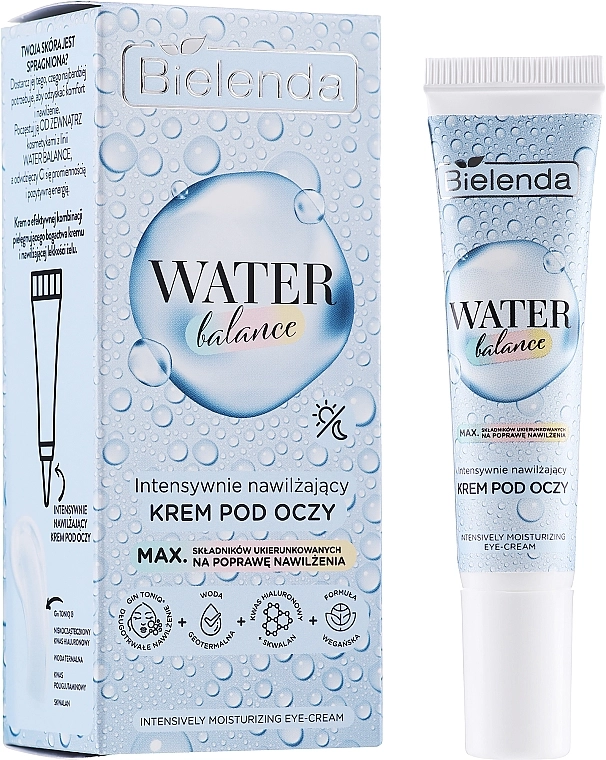 Зволожуючий крем для очей - Bielenda Water Balance Moisturizing Eye Cream, 15 мл - фото N1