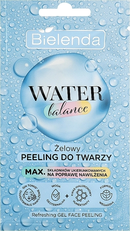 Bielenda Освіжальний гель-пілінг для обличчя Water Balance Refreshing Gel Face Peeling - фото N1