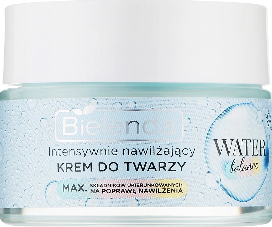 Интенсивно увлажняющий крем для лица - Bielenda Water Balance Moisturizing Face Cream, 50 мл - фото N1