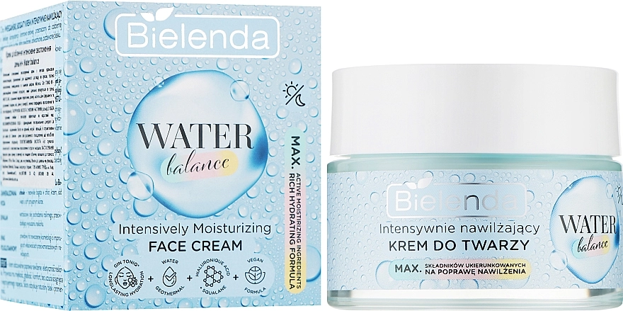 Интенсивно увлажняющий крем для лица - Bielenda Water Balance Moisturizing Face Cream, 50 мл - фото N2