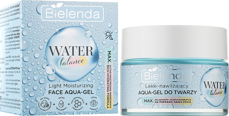 Легкий увлажняющий аква-гель для лица - Bielenda Water Balanse Aqua-Gel, 50 мл - фото N2