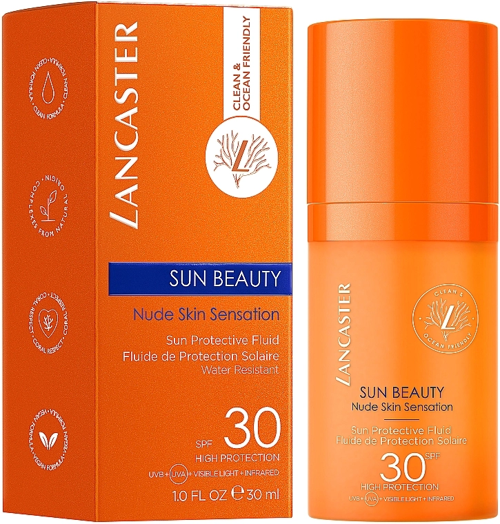 Lancaster Сонцезахисний флюїд для обличчя Sun Beauty Nude Skin Sensation Sun Protective Fluid SPF30 - фото N2