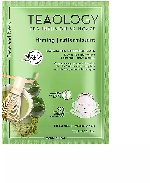 Teaology Маска для обличчя Matcha Tea Firming & Nourishing Mask - фото N1