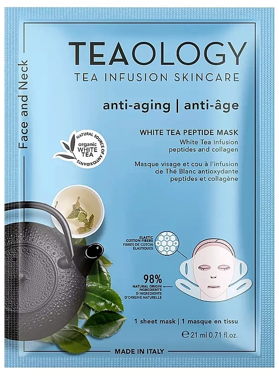 Teaology Маска для лица Smoothing Anti-Ageing Face & Neck Mask - фото N1