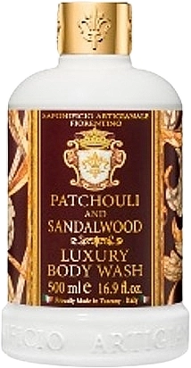 Saponificio Artigianale Fiorentino Гель для душу "Пачулі й сандалове дерево" Patchoul And Sandalwood Luxury Body Wash - фото N1
