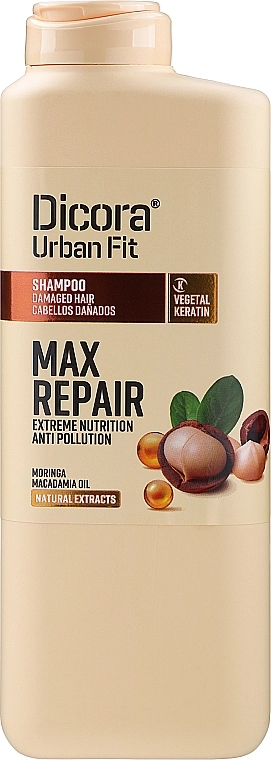 Dicora Urban Fit Шампунь для пошкодженого волосся Shampoo Max Repair - фото N1