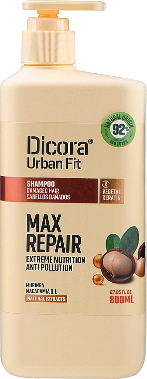 Dicora Urban Fit Шампунь для пошкодженого волосся Shampoo Max Repair - фото N3