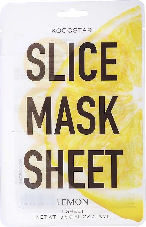 Kocostar Маска-слайс для обличчя "Лимон" Slice Face Mask Sheet Lemon - фото N1