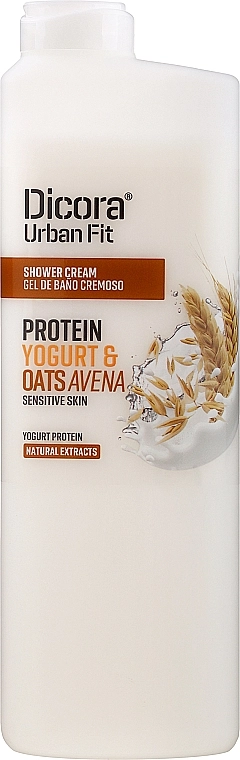 Dicora Urban Fit Кремовый гель для душа "Протеиновый йогурт и овсянка" Shower Cream Protein Yogurt & Oats Avena - фото N3