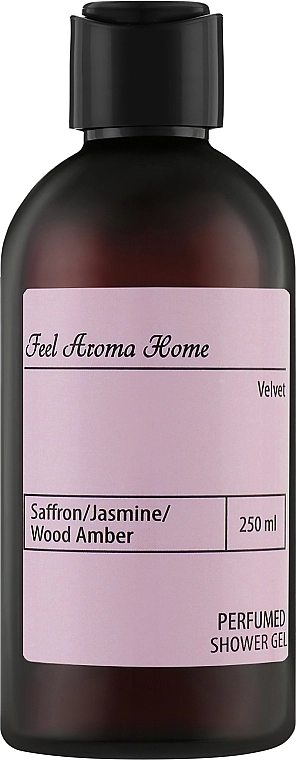 Feel Aroma Home Парфумований гель для душу "Шафран, жасмин та амброве дерево" Velvet Perfumed Shower Gel - фото N1