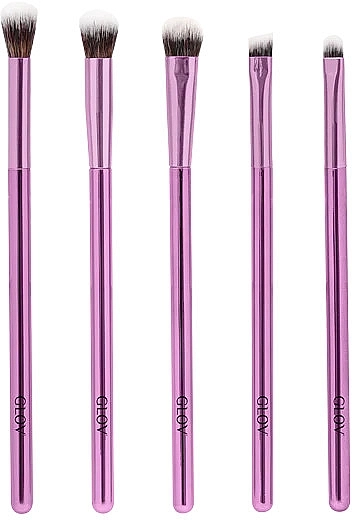 Glov Набор кистей для макияжа глаз, 5шт Eye Makeup Brushes Purple - фото N1