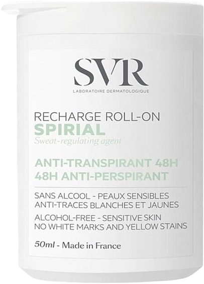 SVR Кульковий дезодорант-антиперспірант Spirial Recharge Roll-On Anti-Transpirant (змінний блок) - фото N1