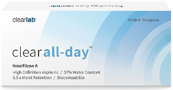 Clearlab Прозорі асферичні контактні лінзи, 3 шт. Clear All-day