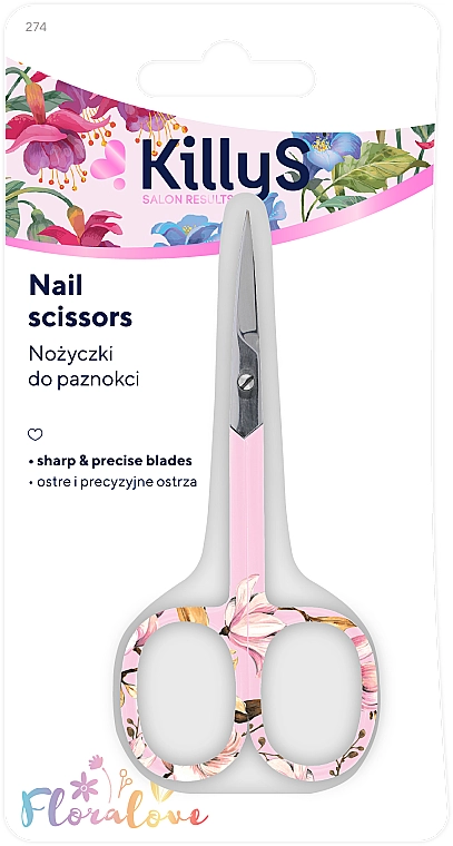 KillyS Ножницы для ногтей, 500274 Nail Scissors Floralove - фото N2