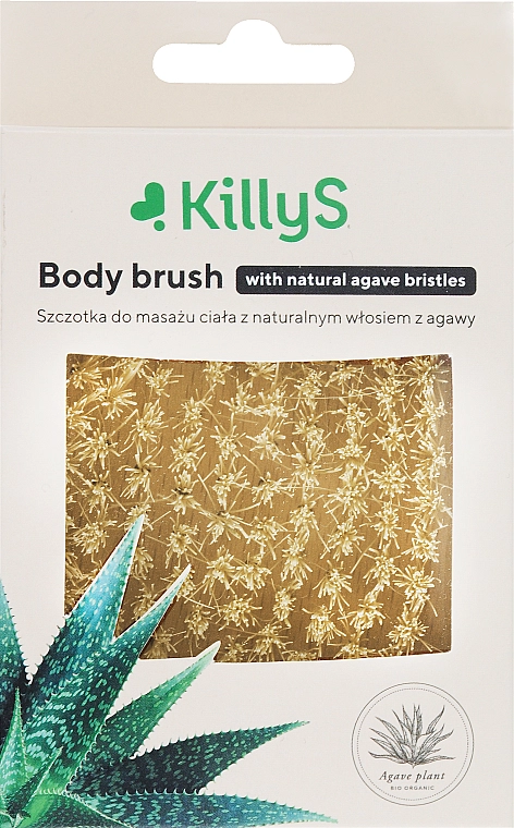 KillyS Щетка для тела с натуральной щетиной агавы Body Brush - фото N3