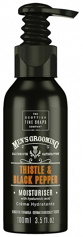 Scottish Fine Soaps Зволожувальний крем для обличчя, помпа Mens Grooming Thistle & Black Pepper Moisturiser - фото N1